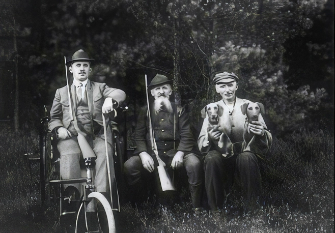 Von links: Heinrich Fissler, Werlte; Förster Keimer sen., Paul Wenzel.